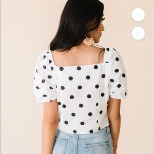 Tops - Polka Dot Crop Top Tops - Polka Dot Crop Top